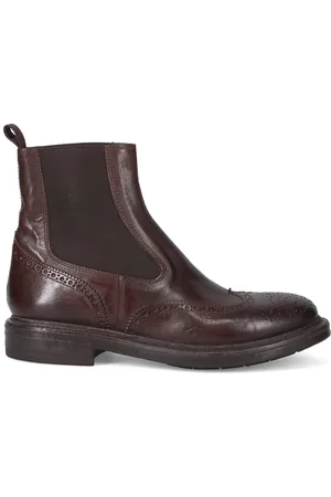 Moma Sko, Herre, Brun, 44 EU, Læder, Klassiske Chelsea Brogue Støvler