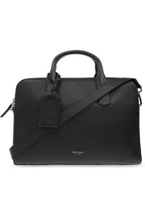 Giorgio Armani Taske, Herre, Sort, ONE SIZE, Læder, Lædertaske