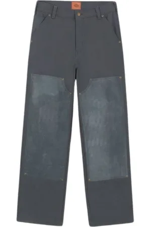 Dickies Bukser, Herre, Grå, W34, Bomuld, Voksede bukser med dobbelt knæ