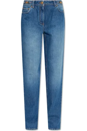 VERSACE Jeans, Dame, Blå, W27, Bomuld, Jeans med logo