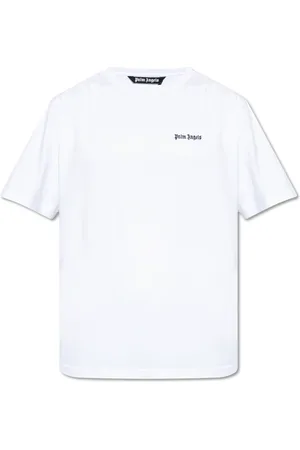Palm Angels Top, Herre, Hvid, L, Bomuld, T-shirt med Logo