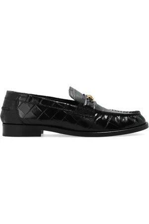 VERSACE Sko, Dame, Sort, 38 1/2 EU, Læder, Læder loafers