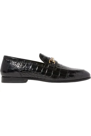 Scarosso Sko, Herre, Sort, 41 EU, Læder, Sort Croco Horsebit Loafer
