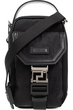 VERSACE Taske, Herre, Sort, ONE SIZE, Uld, Skuldertaske med Barocco-motiv
