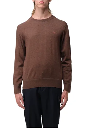 Etro Strik, Herre, Brun, 2XL, Roma Crew Neck Sweaters
