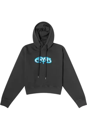 AMBUSH Sweathshirts & Hoodies, Dame, Grå, XS, Uld, Baby Hættetrøje med Grafisk Design