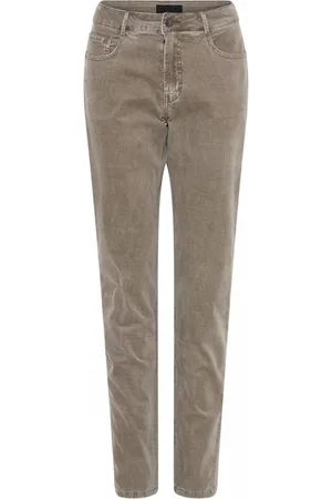 C.ro Jeans, Dame, , XL, Bomuld, Cro Suzanne Velvet Bukser 6736/428 515-Sand