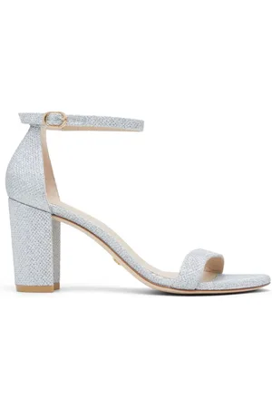 Stuart Weitzman Sko, Dame, Grå, 35 1/2 EU, Læder, Nearlynude Højhælede Sandaler