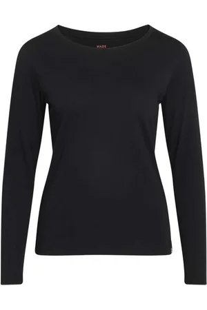 Mads Norgaard Top, Dame, Sort, XS, Langærmet toppe