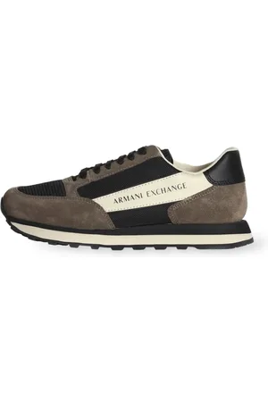 Armani Exchange Sko, Herre, Flerfarvet, 41 EU, Uld, Herre Croco+Sort+Fløde Sneakers