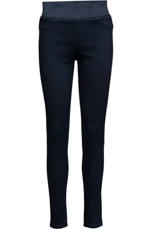 Freequent Bukser, Dame, Blå, S, Slim-fit bukser