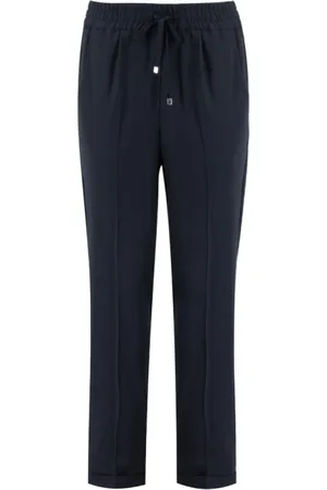 Kiton Bukser, Dame, Blå, XS, Uld, H?ndlavet Bl?de Uld Sweatpants