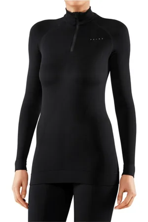Falke Strik, Dame, Sort, L, Uld, Maksimal Mesh Skjorte
