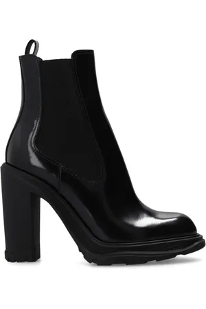 Alexander McQueen Sko, Dame, Sort, 37 EU, Læder, Hælede ankelstøvler