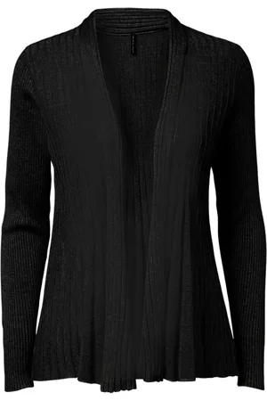Freequent Strik, Dame, Sort, XS, Uld, Kort luftig lys cardigan