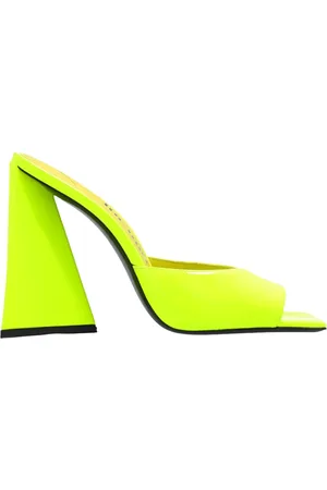 The Attico Sko, Dame, Gul, 37 EU, Læder, Neon Gul Devon Mules