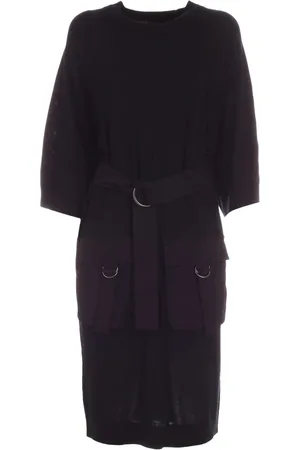 DKNY Kjole, Dame, Sort, M, Bomuld, SLV -kjole m/bælte