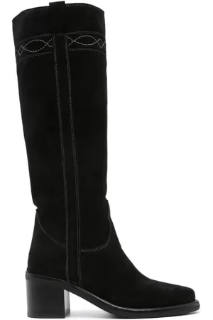 Ash Sko, Dame, Sort, 38 EU, Suede, Sorte Støvler med 6,5 cm Hæl