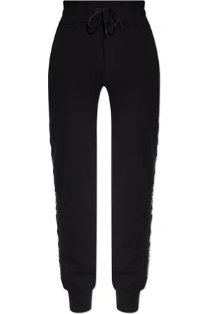 VERSACE Bukser, Herre, Sort, L, Bomuld, Sweatpants med mærkede side striber