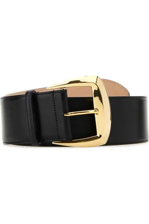 Alexander McQueen Tilbehør, Dame, Sort, 75 CM, Uld, Stilfuldt sort læderbælte