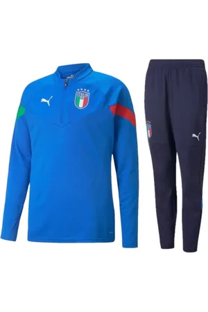 PUMA Sport, Herre, Blå, XL, Italien 1/4 Zip Player Tracksuit