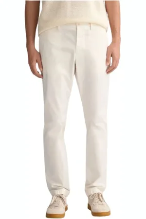 GANT Jeans, Herre, Hvid, W31, Bomuld, Slim Fit Chino Bukser Hallden