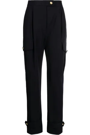 Alexander McQueen Bukser, Dame, Blå, M, Bomuld, Marineblå Tapered Cargo Bukser
