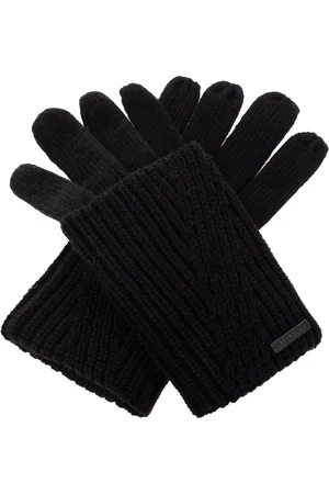 AllSaints Tilbehør, Dame, Sort, ONE SIZE, Uld, Handsker med logo