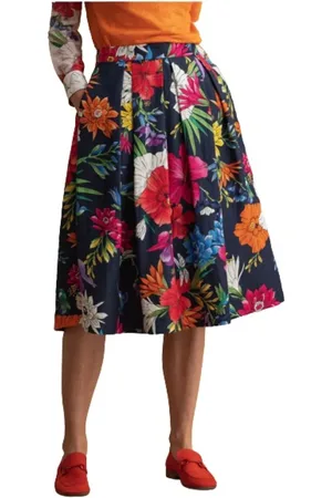 GANT Nederdel, Dame, Flerfarvet, S, Blomstret Midi Nederdel