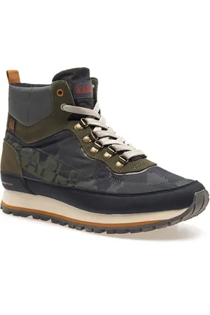 Napapijri Sko, Herre, Grøn, 42 EU, Nylon, Camouflage Udendørs Nylon/Suede