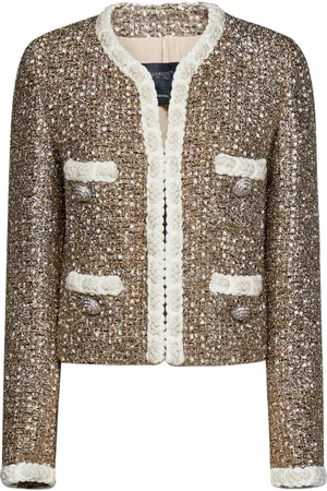 Giambattista Valli Jakke, Dame, , XS, Tweed, Gyldne Jakker til Kvinder
