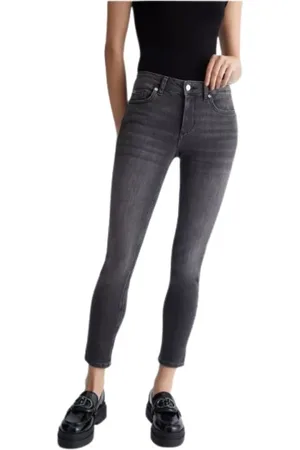 Liu Jo Jeans, Dame, Grå, W24, Bomuld, Regular Skinny Ideal Jeans