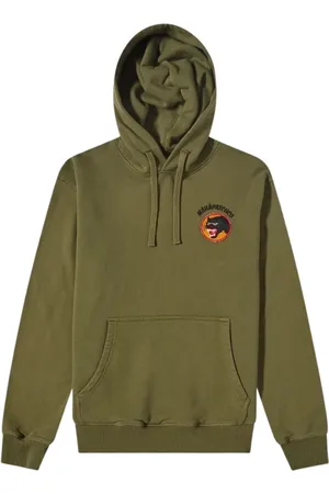 Maharishi Sweathshirts & Hoodies, Herre, Grøn, XL, Vintage Panther Patch Hoody