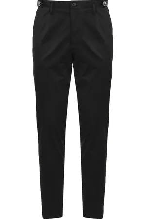 Dolce & Gabbana Bukser, Herre, Sort, 3XL, Bomuld, Sorte Chinos i Strækbomuld