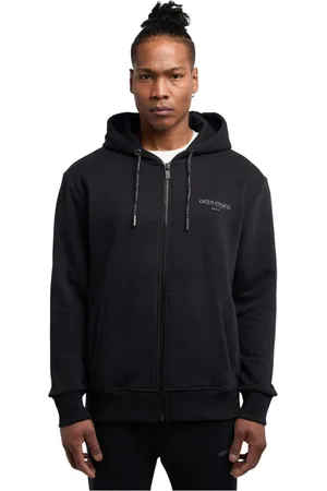 Carlo Colucci Sweathshirts & Hoodies, Herre, Sort, M, Tyl, Basic Line De Simoi Hættetrøje