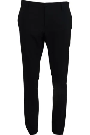 Dolce & Gabbana Bukser, Herre, Blå, 2XL, Uld, Blå Uld Stretch Slim Fit Kjolebukser