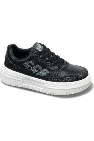 Roberto Cavalli Sko, Dame, Sort, 38 EU, Læder, Skinnende Syntetisk Læder Sneakers