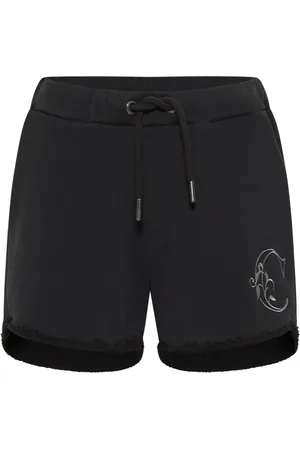 Carlo Colucci Shorts, Dame, Sort, L, Bomuld, De Amicis Broderede Sweatshorts