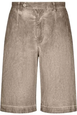 Dolce & Gabbana Shorts, Herre, Grå, M, Bomuld, Logo Tag Bomuldsshorts