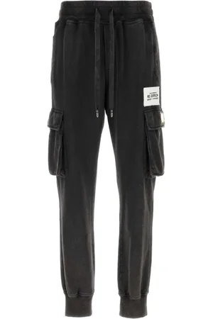 Dolce & Gabbana Bukser, Herre, Grå, XL, Bomuld, Kulgrå bomuldsjoggers, Stilfuld komfort til mænd