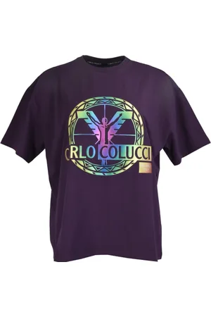 Carlo Colucci Top, Dame, Lilla, S, Unikke Kunstneriske T-shirts til Kvinder