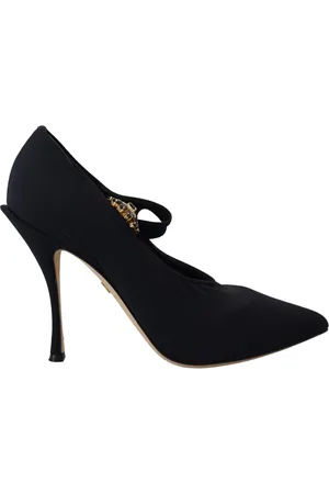 Dolce & Gabbana Sko, Dame, Sort, 35 1/2 EU, Uld, Sorte Krystal Strækpumps