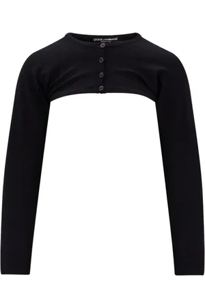 Dolce & Gabbana Strik, Dame, Sort, S, Uld, Sort Dames Cardigan Ss23