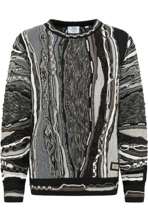 Carlo Colucci Strik, Herre, Grå, 2XL, Oversize Pullover i Levende Farver
