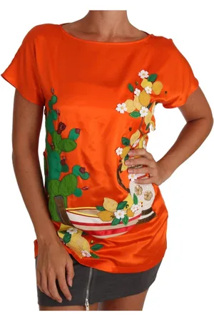 Dolce & Gabbana Top, Dame, , 3XS, Luksuriøs Krystal Silke T-shirt Top