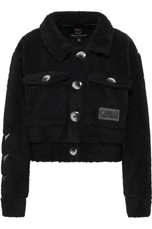 Carlo Colucci Jakke, Dame, Sort, L, Polyester, Dallavalle Teddy Jakke