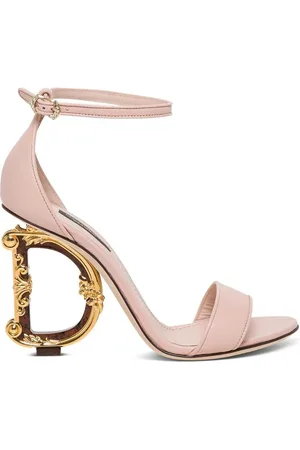 Dolce & Gabbana Sko, Dame, Lyserød, 37 1/2 EU, Læder, Højhælede lædersandaler