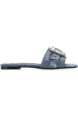Dolce & Gabbana Sko, Dame, Blå, 36 EU, Uld, Sommer Sliders til Kvinder