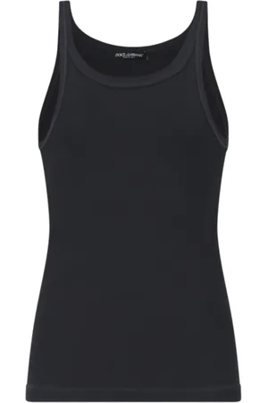 Dolce & Gabbana Top, Herre, Sort, 2XL, Bomuld, Elegant sommer tanktop til mænd