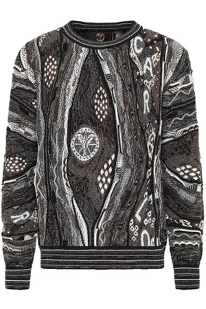 Carlo Colucci Strik, Herre, Sort, 2XL, Uld, Strikvarer med rund hals - Senior Sweater C11011